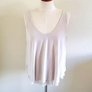 Flowey Cream Tank from Express with Tool detail
